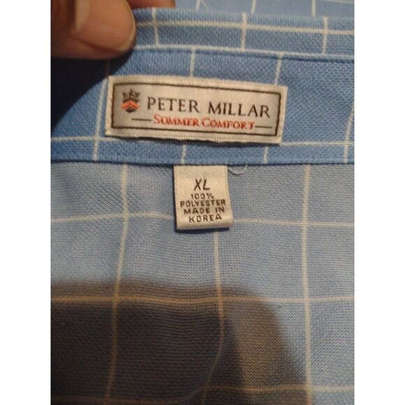 Men's Peter Millar Summer Comfort "The Country Club Of Louisiana" Shirt XL Blue - Picture 7 of 10